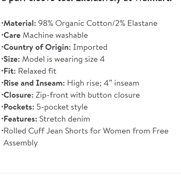 Free Assembly Women's Cuffed Rolled Jean Shorts - Picture 8 of 10